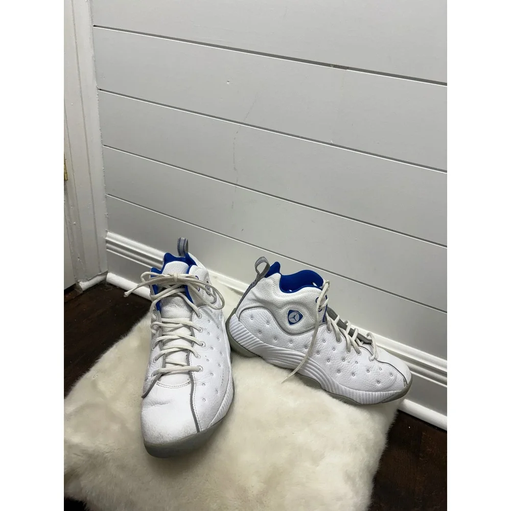 Nike Jordan Jumpman Team II White/Hyper Royal Men's Basketball Shoes Size 12